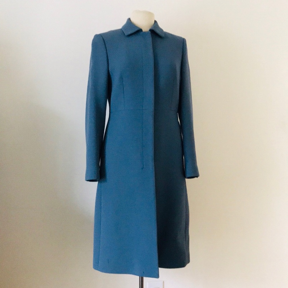 Vintage J. Crew Blue Wool Coat
